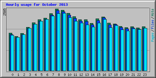Hourly usage for October 2013