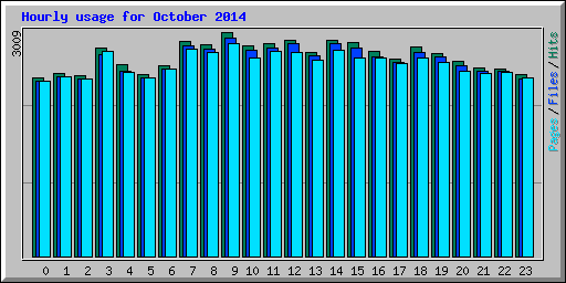 Hourly usage for October 2014