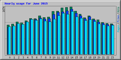 Hourly usage for June 2015