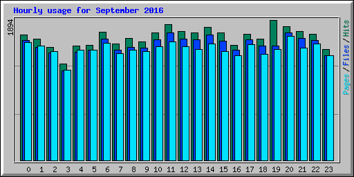 Hourly usage for September 2016