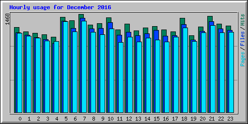 Hourly usage for December 2016