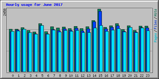 Hourly usage for June 2017